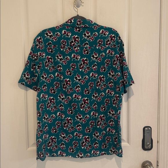 The Kooples Printed Short Sleeve Button Front Camp Shirt - Picture 8 of 10